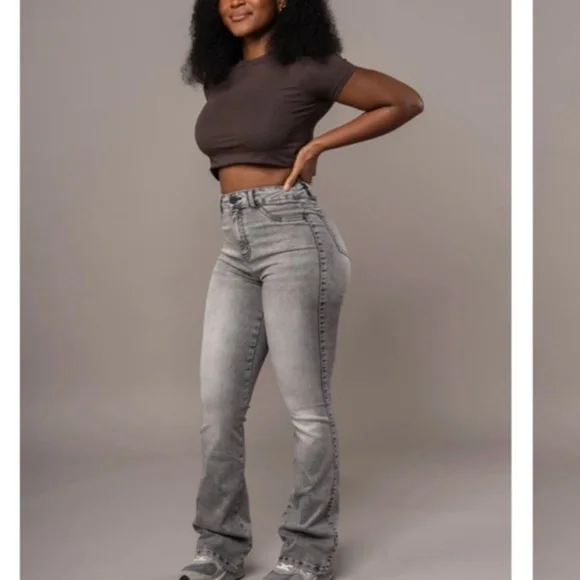 Fitjeans Flared - Heavy Washed Grey - Picture 2 of 13